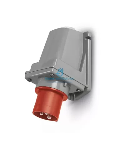 Prise murale fixe Scame Parre 240.1698 2P+T IP44 16A 9H 380-415V